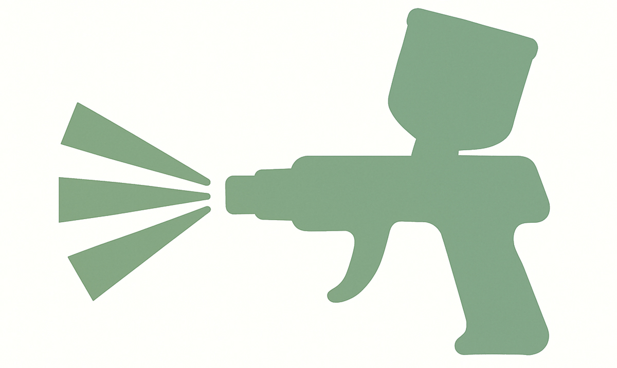 Graphic of a paint sprayer | Refinishing | St Marys Auto Body